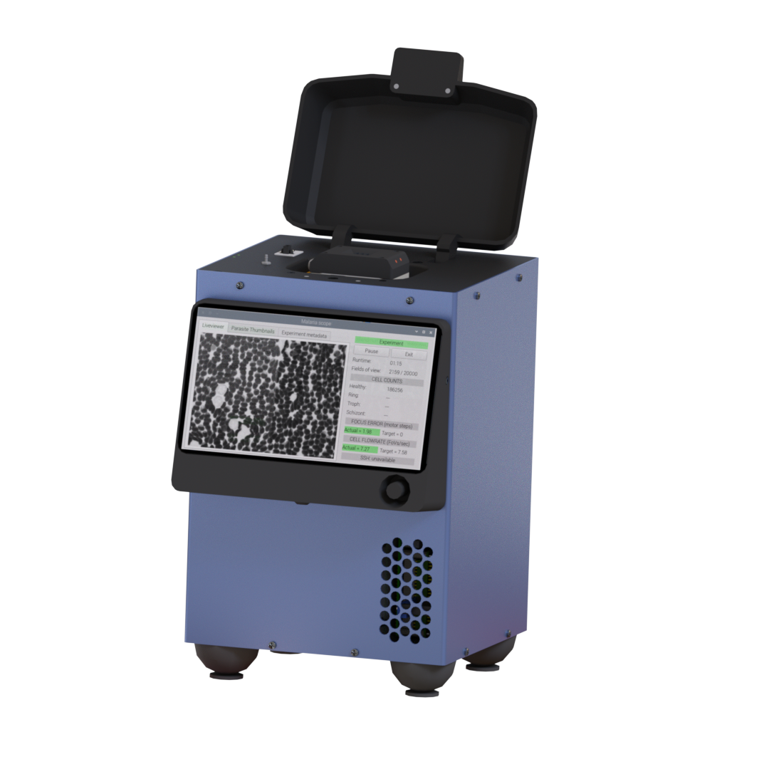 Remoscope instrument with live cell imaging on its screen